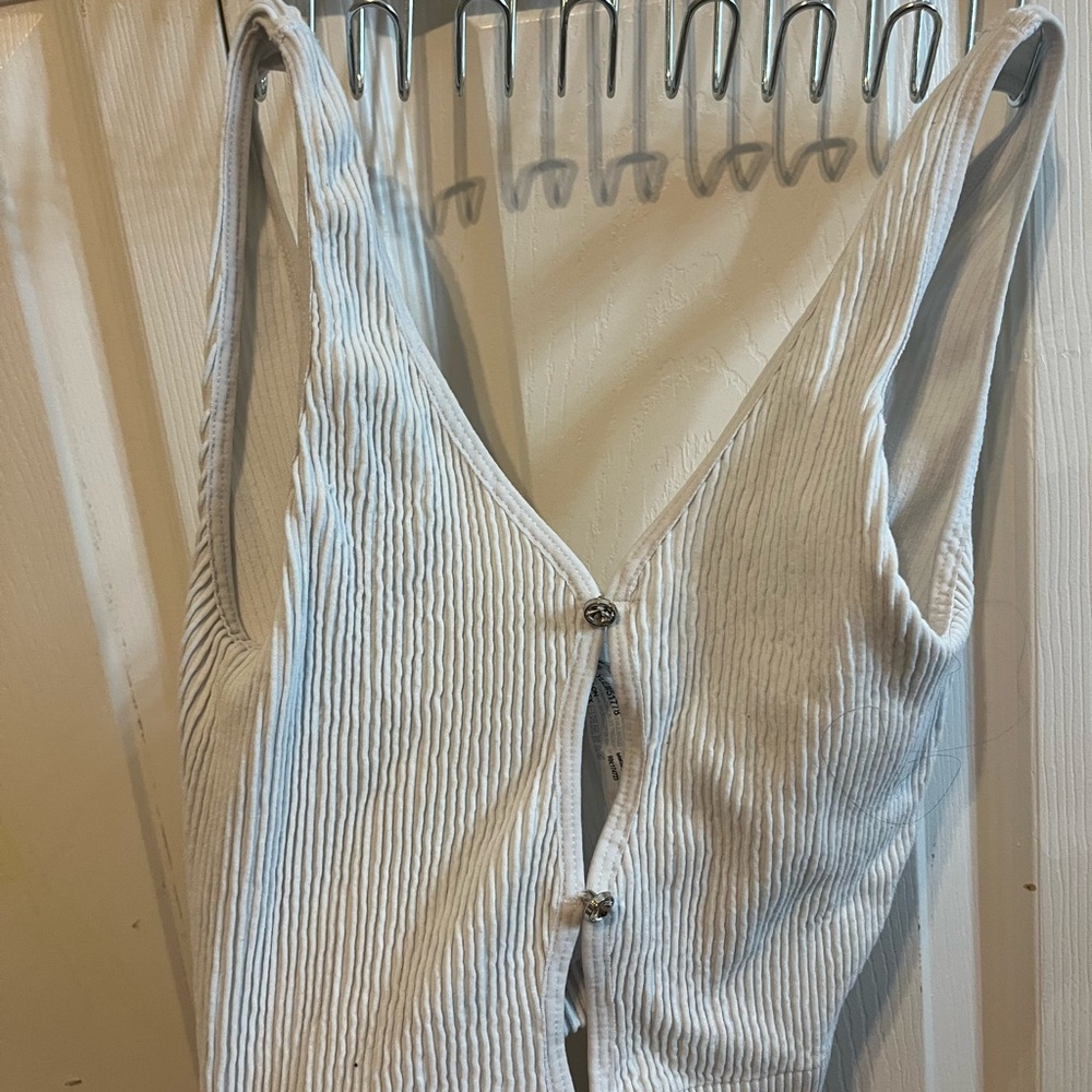 Striped White Tank Top